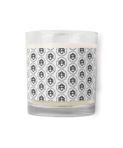 Glass jar soy wax candle